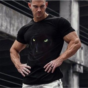 Summer New Men's Large Casual Short Sleeve T-Shirt Premium Sense Pullover Round